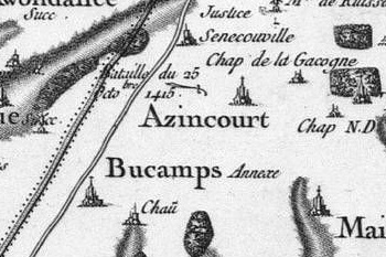 Pour localiser le centre médiéval d'Azincourt, cliquez sur la carte