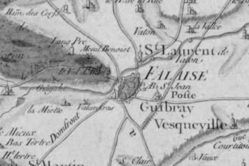 Pour localiser le château de Falaise, cliquez sur la carte