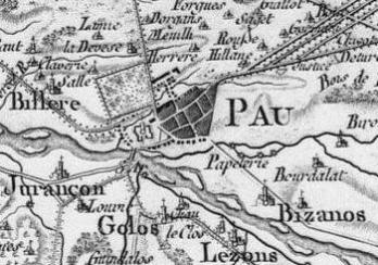 Pour localiser le château de Pau, cliquez sur la carte