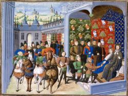 Charles VI et Isabeau de Bavière au traité de Troyes en 1420