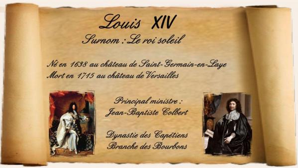 Louis XIV roi de France de 1643 à 1715